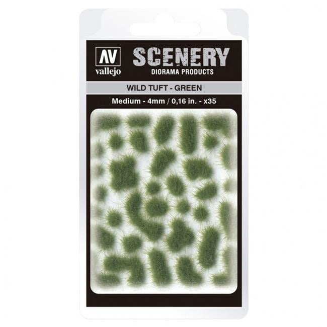 VALSC406 - AV Vallejo Scenery - Wild Tuft - Green, Medium: 4mm