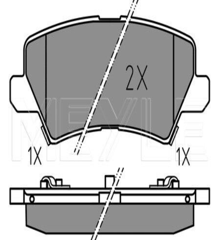 Rear MEYLE GERMANY 025 229 0115 Brake Pad Set, disc brake for KIA