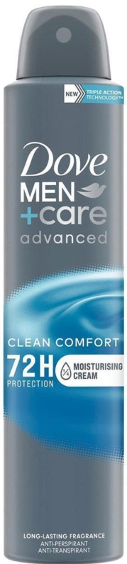 Dove Men+Care Anti-Perspirant Clean Comfort 72H Protection Deo 200ml, 24pk