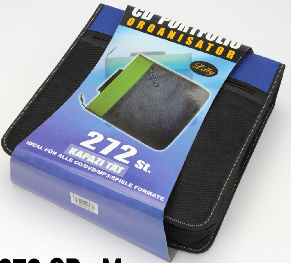 272 Pieces CDs DVDs Blu-ray Disk Disc Folder CD Portfolio Organizer Nylon Wallet