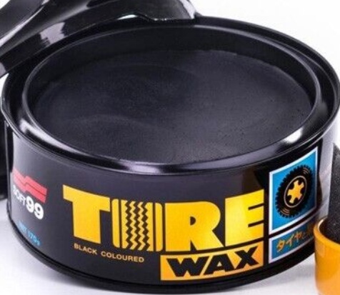 SOFT99 TIRE BLACK WAX 02015 - TYRE WAX DRESSING - BACK TO BLACK TYRE SHINE WAX