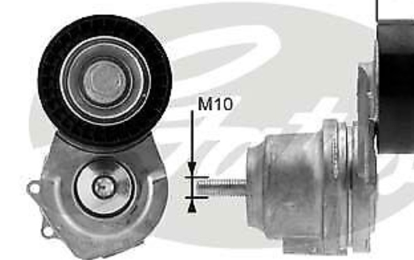 Multi-ribbed V-belt tensioner T38498 GATES for OPEL CHEVROLET