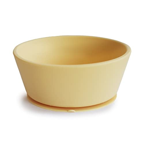 Mushie Silicone Suction Bowl | Non-Slip Silicone Suction Bowl For Babies & Toddlers | Material: Food Grade Silicone | Dishwasher & Microwave Safe (Pale