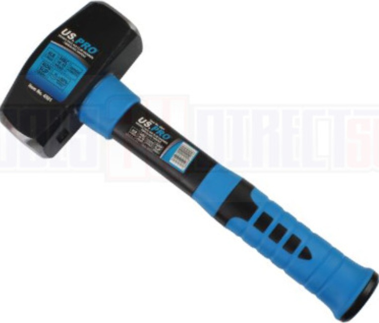 US PRO Tools 1.8kg 4lb Lump Sledge Club Hammer With Fibreglass Handle 4501