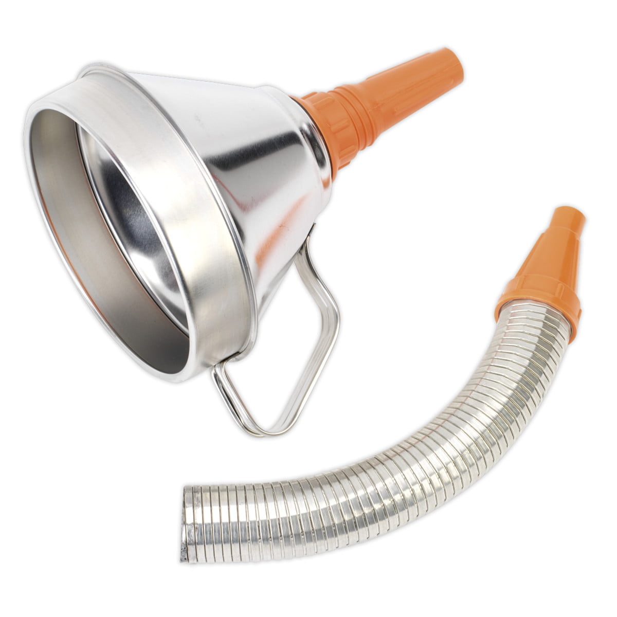 Sealey Fm16f Funnel Metal With Flexible Spout & Filter Ø160mm - Image 7