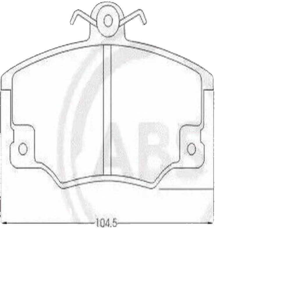36521 A.B.S. Brake Pad Set, disc brake for ABARTH,ALFA ROMEO,AUTOBIANCHI,FIAT,LA