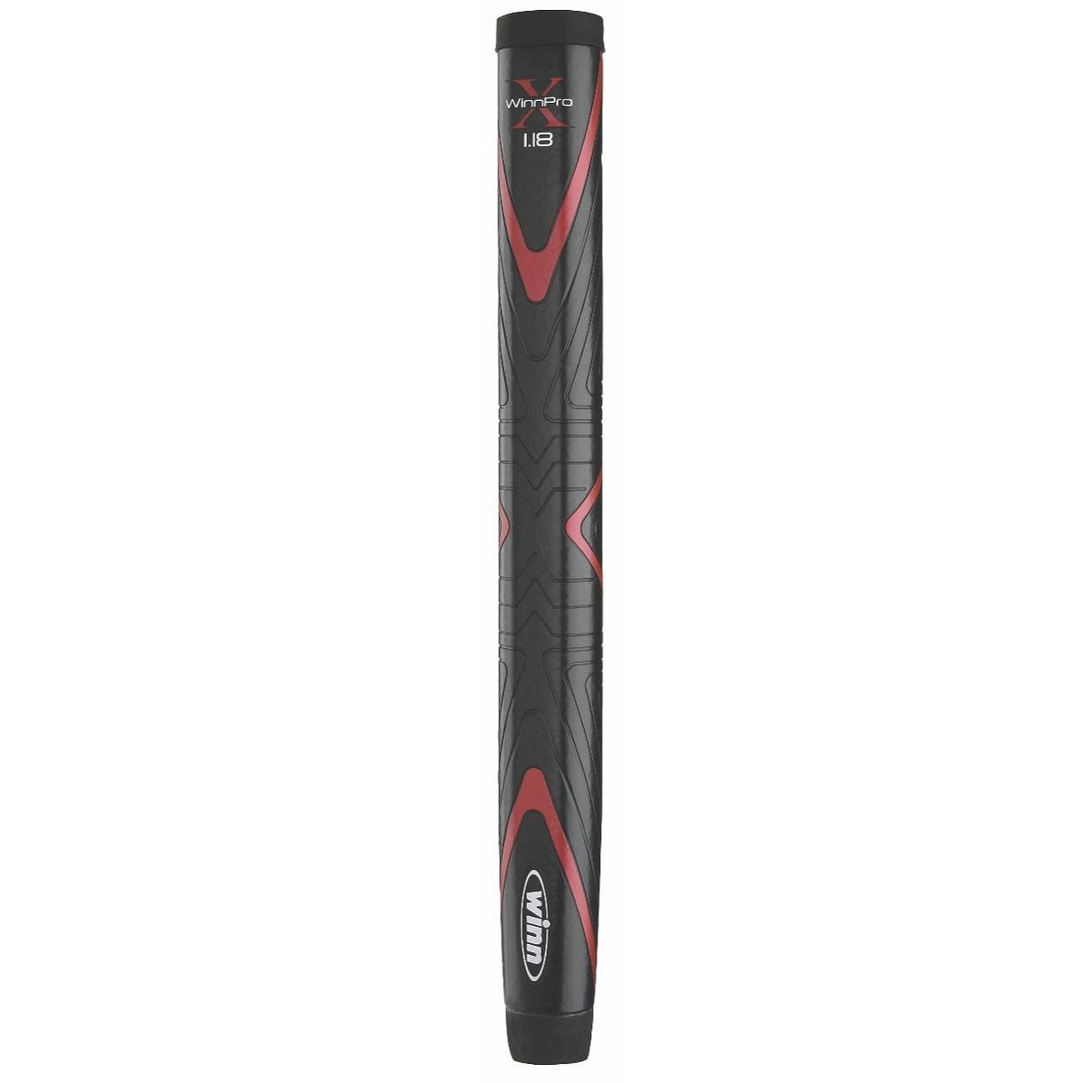 Winn Pro X 1.18"" Midsize Paddle Lite Putter Grip - Black / Red + FREE TAPE