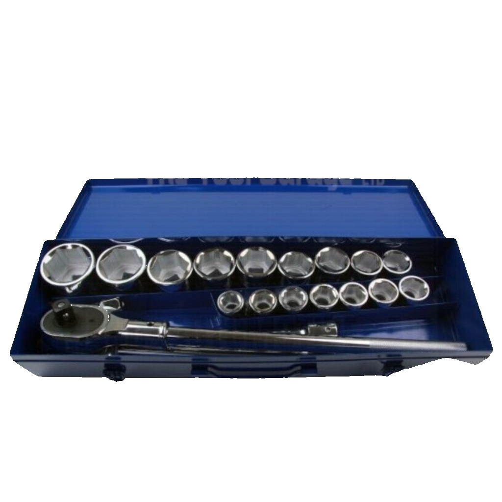 US PRO Tools 20pc 3/4"" dr 6pt Socket Set 19 - 50mm, Sockets Ratchet ETC NEW 1384