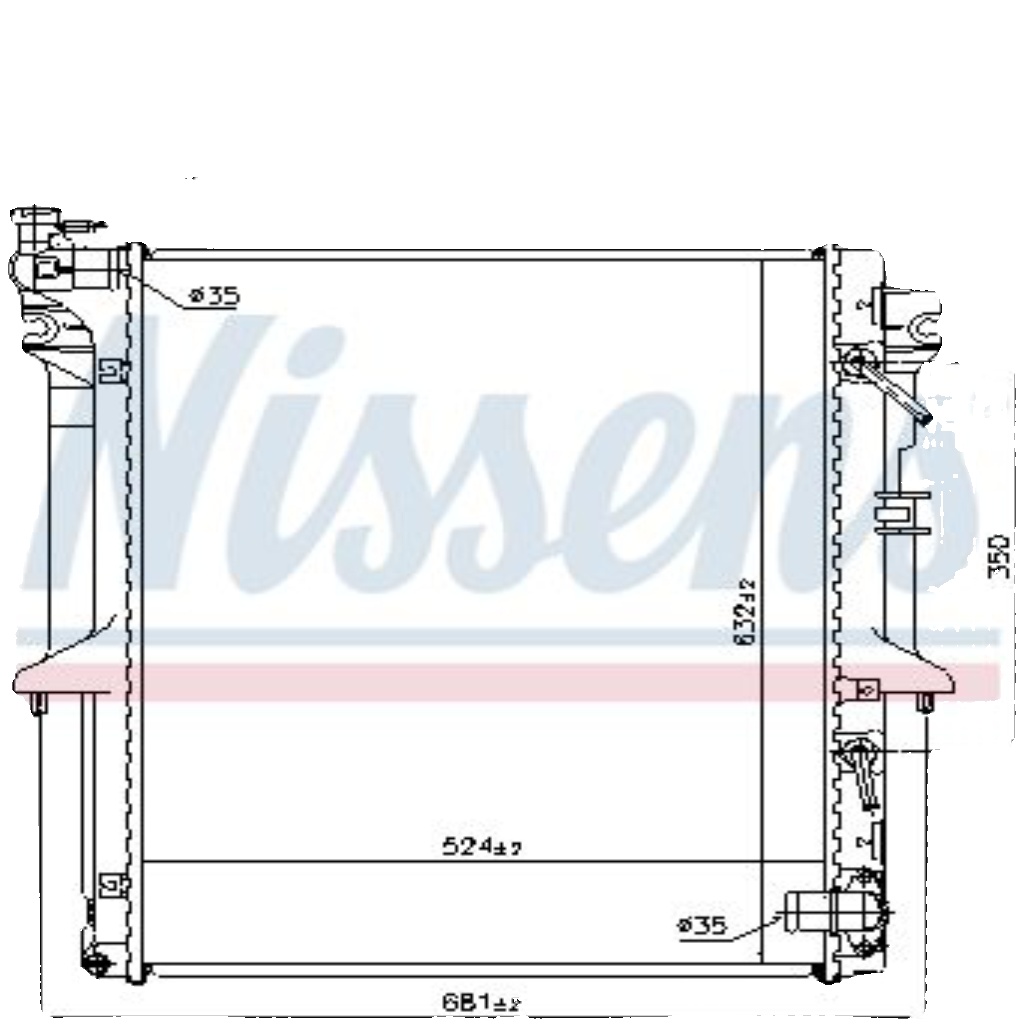 NISSENS 628966 RADIATOR ENGINE COOLING AUTO