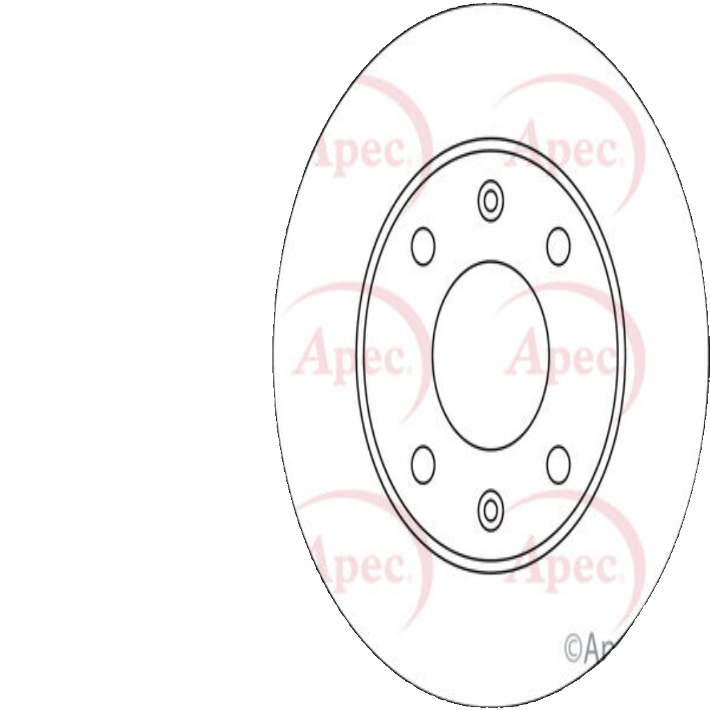 Brake Disc Front Solid Braking 247mm Diameter Fits Citroen Peugeot APEC DSK182