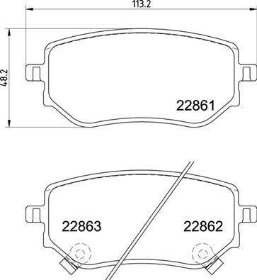 Brake Pads Set Rear P50153 Brembo 4704230600 A4704230600 D40605JU0A 22861 22862 - Image 7