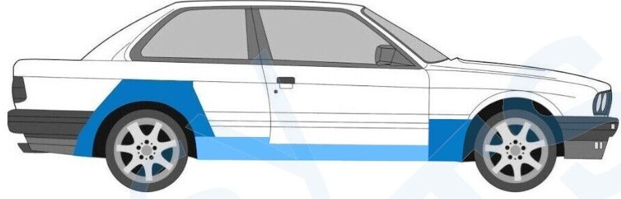 BMW 3 E30 1982-1987 2 DOOR 2x WING REPAIR PANEL+SILL REPAIR PANEL / SET / PAIR
