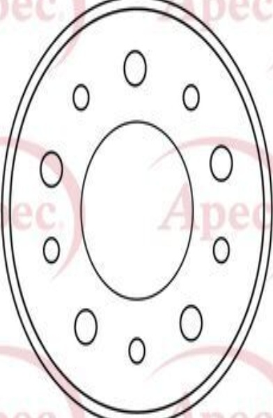 2X APEC REAR BRAKE DISC FOR FIAT 500L TIPO