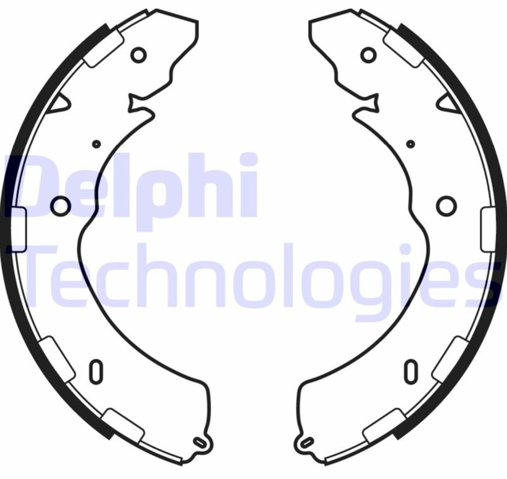 Rear DELPHI LS2064 Brake Shoe Set for FIAT,ISUZU,MITSUBISHI
