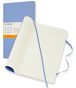 Moleskine Large Ruled Softcover Notebook Hydrangea Blue
