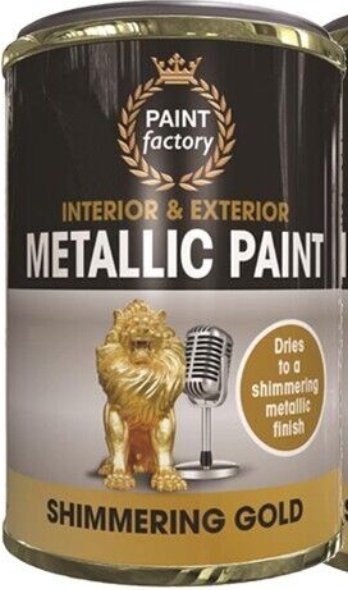 B&Q -  Metallic Gold Paint 300Ml (Tin) - Image 4