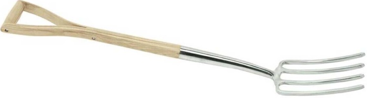Draper 99011 Draper Heritage Stainless Steel Border Fork with Ash Handle