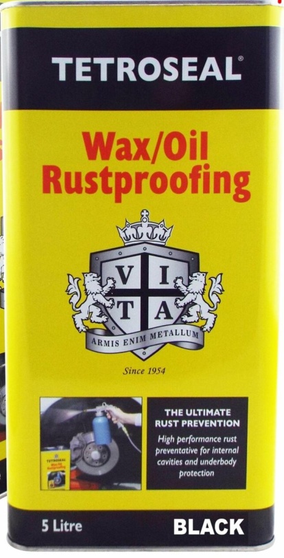 Tetroseal WaxOil Black 15L Car Rust Proofing Rustproof Wax/Oil Protection