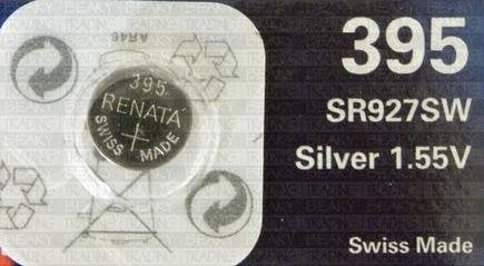 RENATA 395 SR927SW Watch Coin Cell Battery 1.55V Silver Oxide *EXPIRY 01/2028*