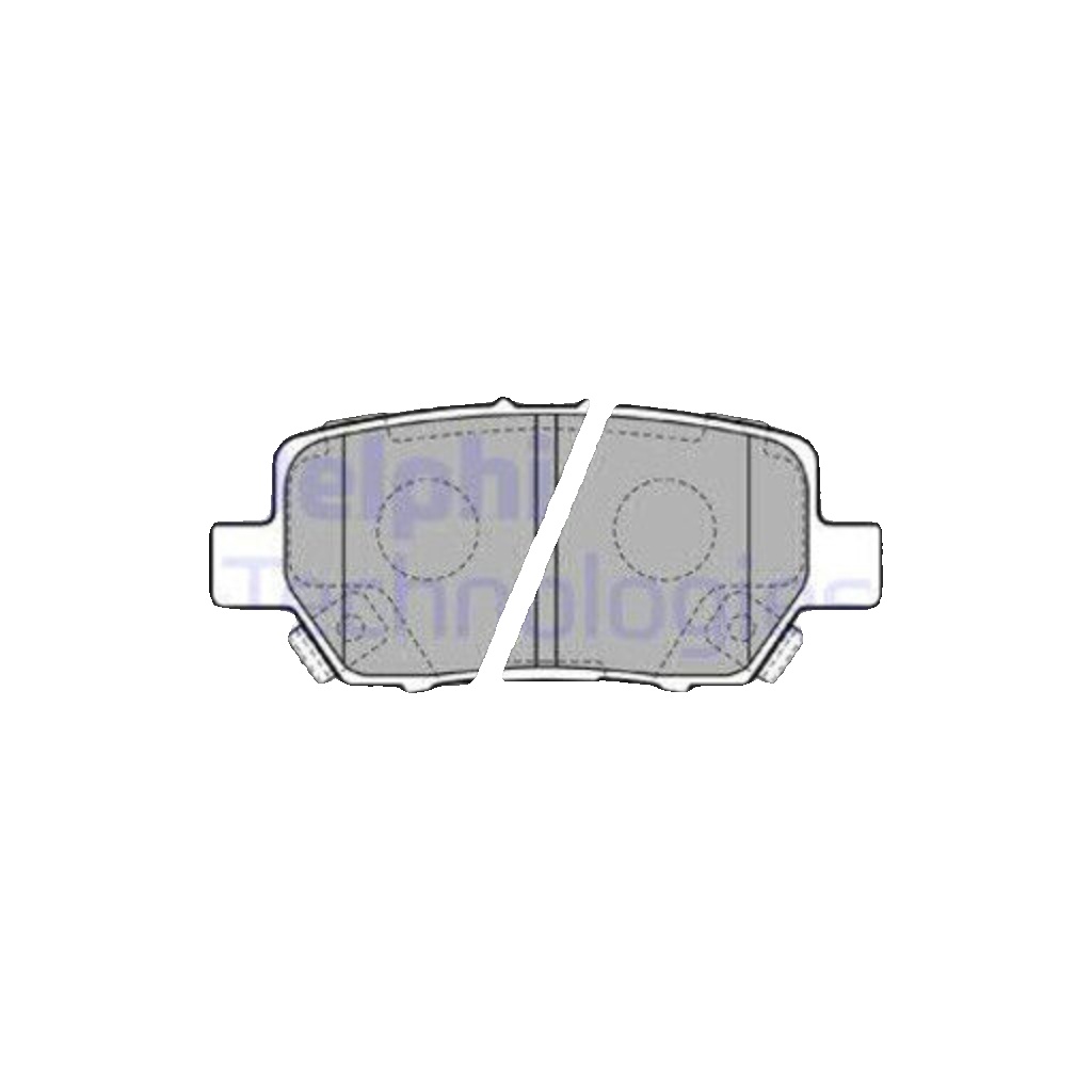 Brake pads Low-Metallic LP2160 DELPHI for HONDA LEGEND IV