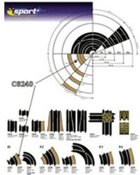 SCALEXTRIC C8240 4x Radius 1 Outer Borders & Barriers