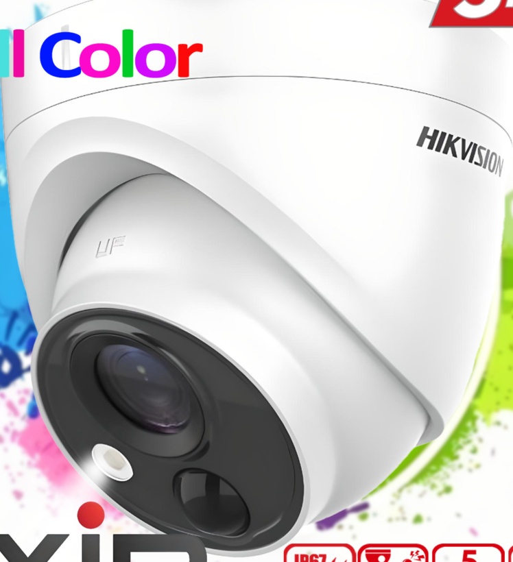HIKVISION OEM 3K 5MP CCTV Camera ColorVu Audio IR Night Vision 4in1 TVI IP67