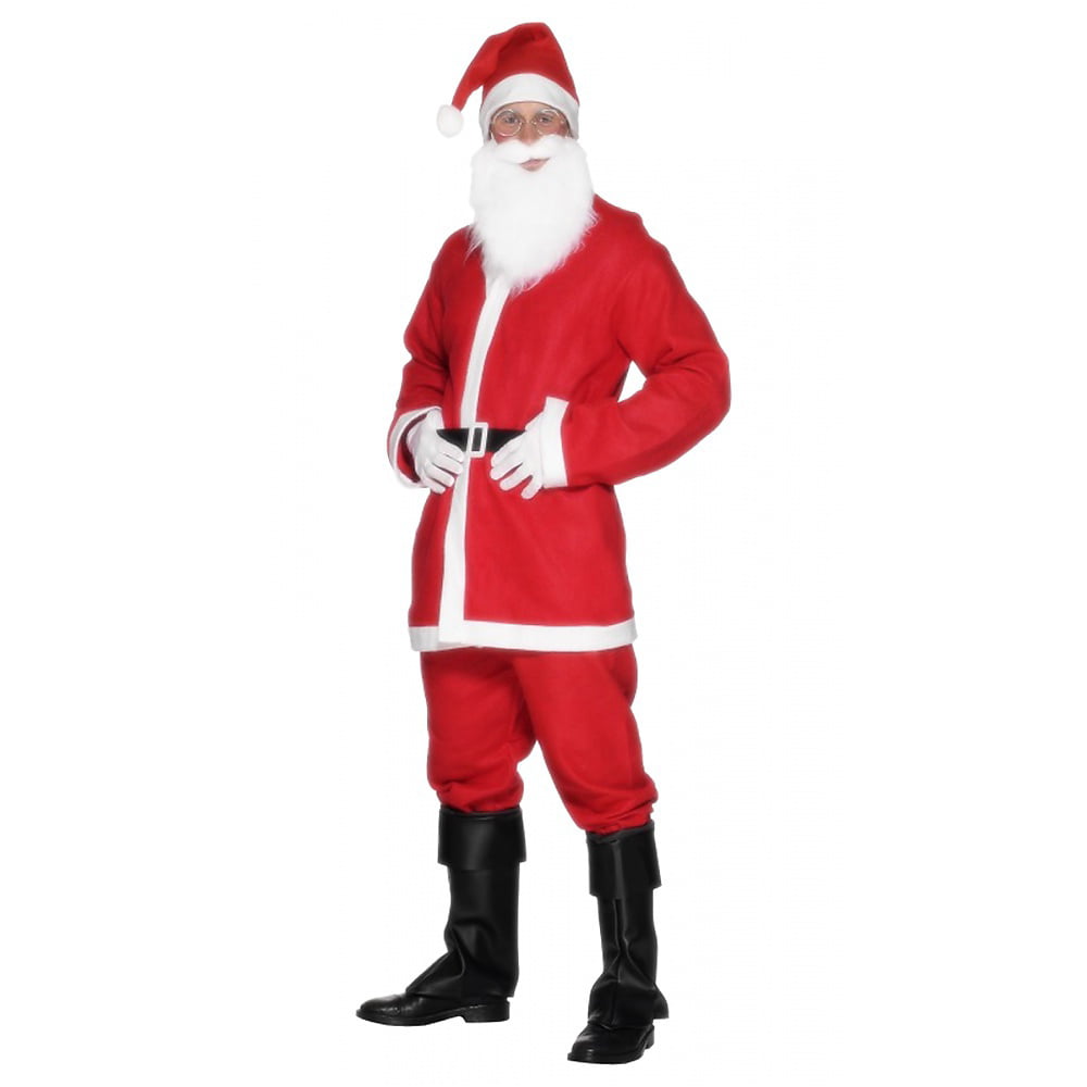 Smiffys Mens Santa Claus Fancy Dress Costume & Beard Father Christmas Suit