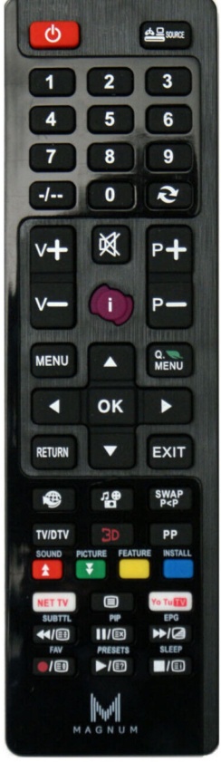 UNIVERSAL REPLACEMENT TV REMOTE CONTROL FOR MANY SUPERMARKET & ONLINE MODELS