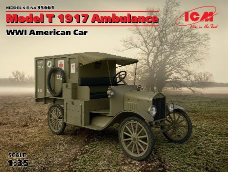 ICM 35661 1:35 Model T 1917 Ambulance WWI American Car