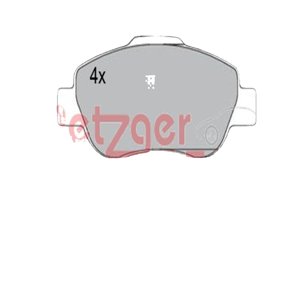 Original METZGER Brake Pad Set Disc Brake 1170440 for Fiat