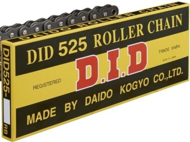 Free Shipping DID 525 Chain With 124 Links Black For Motorcycle Parts