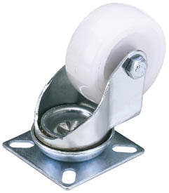 Draper 65497 Swivel Plate Fixing Nylon Wheel 75mm Diameter SWL 70kg