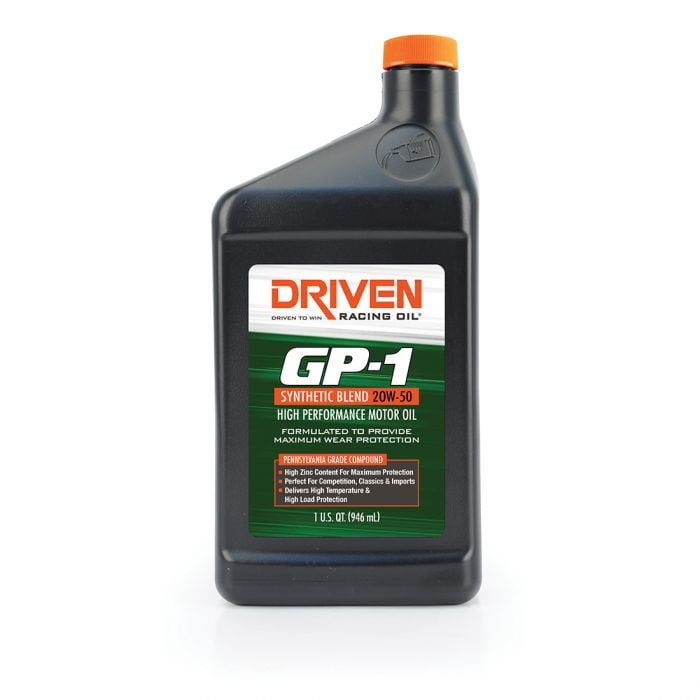3 x Driven Racing Oil GP-1 Semi Synthetic 20W50 Engine Oil - 1 Quart (0.946L)