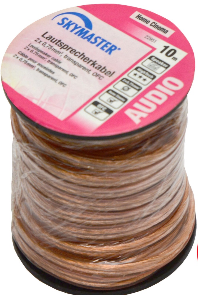 10m 2x0,75mm² Hi-Fi Cable Speaker Copper #01