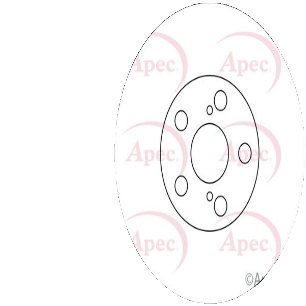 Braking System Brake Disc APEC DSK2249 Front Vented Fits Toyota Avensis