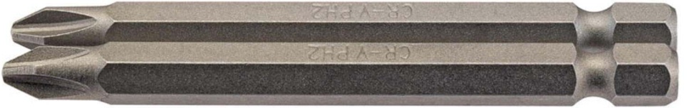 Draper 64315 Cross Slot Insert Bit 1/4"" Hex 75mm Long No2 (Pack of 2)