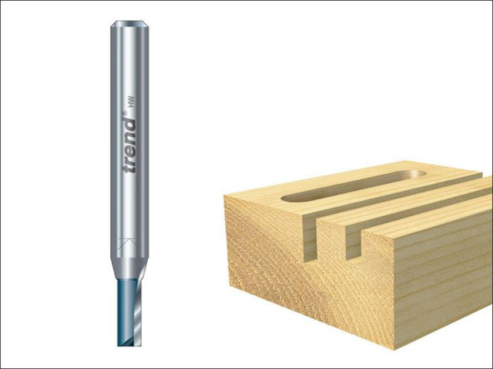 Trend C022X1/4TC CraftPro Two Flute Straight Router Cutter 12.7mm Dia x 31.8mm C