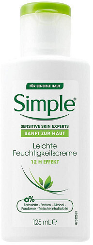 6x 125ml Simple Kind to Skin 12H Hydrating Light Moisturiser for Sensitive Skin