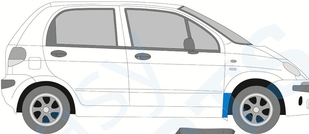 CHEVROLET MATIZ 1998-2005 FRONT WING REPAIR PANEL /  PAIR