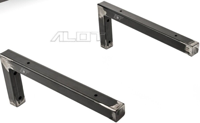 2x Wall Console Shelf Bracket Attachment Sink Industrial 300 mm Angle