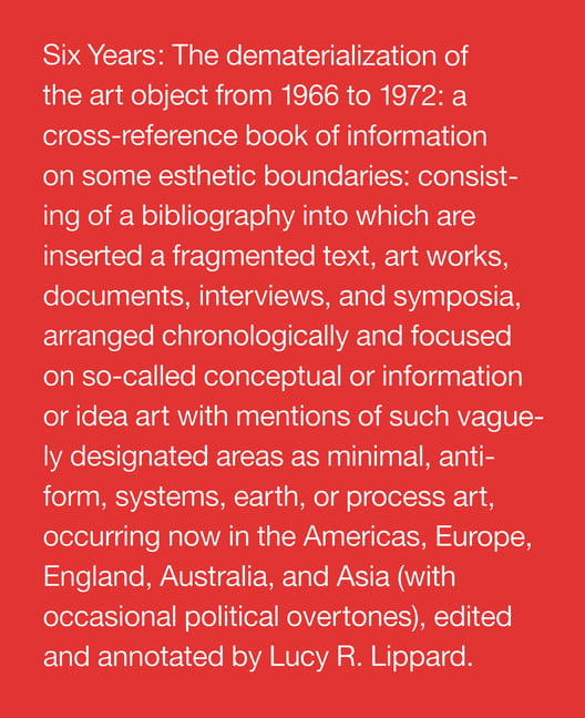 Six Years by Lucy R. Lippard - 9780520210134