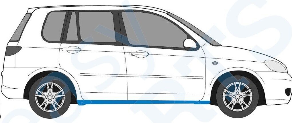 MAZDA 2 DY 2003-2007 SILL REPAIR PANEL ROCKER PANEL / RIGHT = LEFT / PAIR
