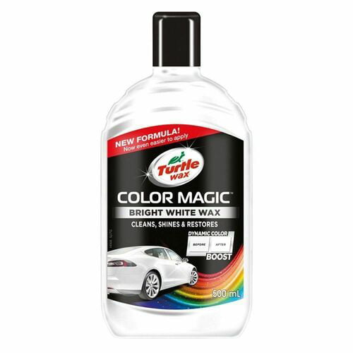 Turtle Wax Color Magic Car Paintwork Polish Restores Scratches Faded 500ml White