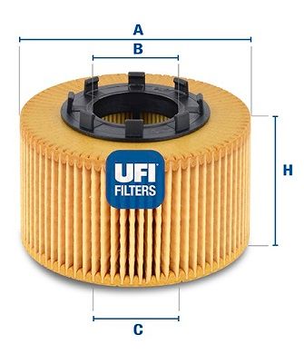 25.015.00 UFI FILTRO OLIO PER FORD MONDEO III 2.0D 0