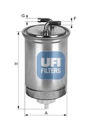 24.382.00 UFI FILTRO CARBURANTE PER FORD FIESTA 1.8D -00