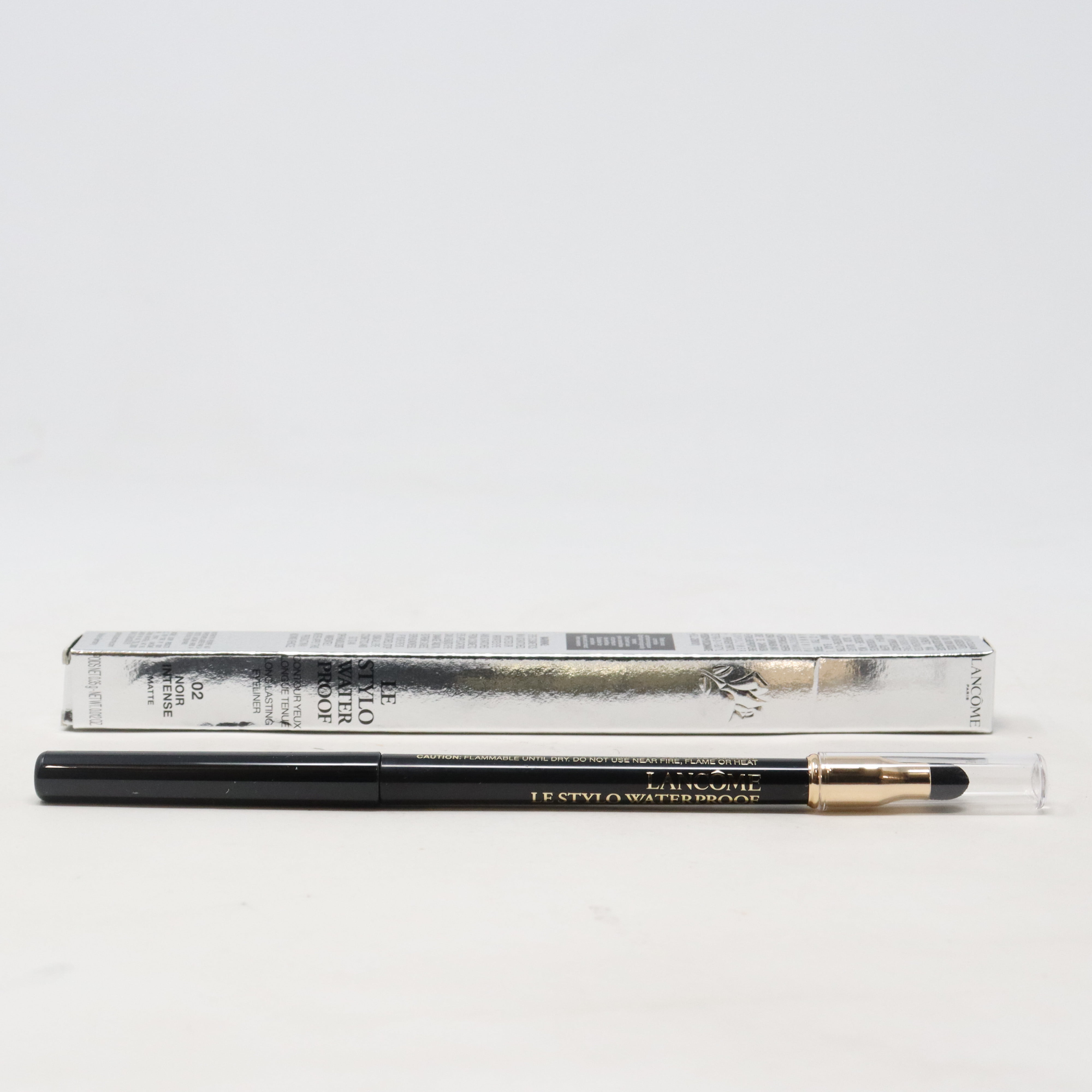 Lancme Black Le Stylo Waterproof Eyeliner Pencil - Creamy & Highly Pigmented - Seamless Blending & Smudging - 02 Noir Intense