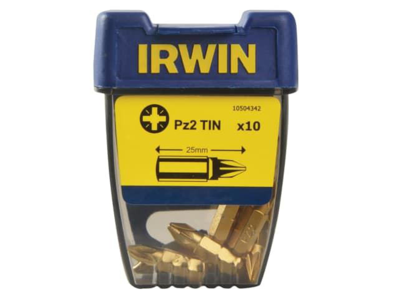 Irwin® Screwdriver Bits Pozidriv Pz2 25Mm Titanium (Pack 10) Size 10