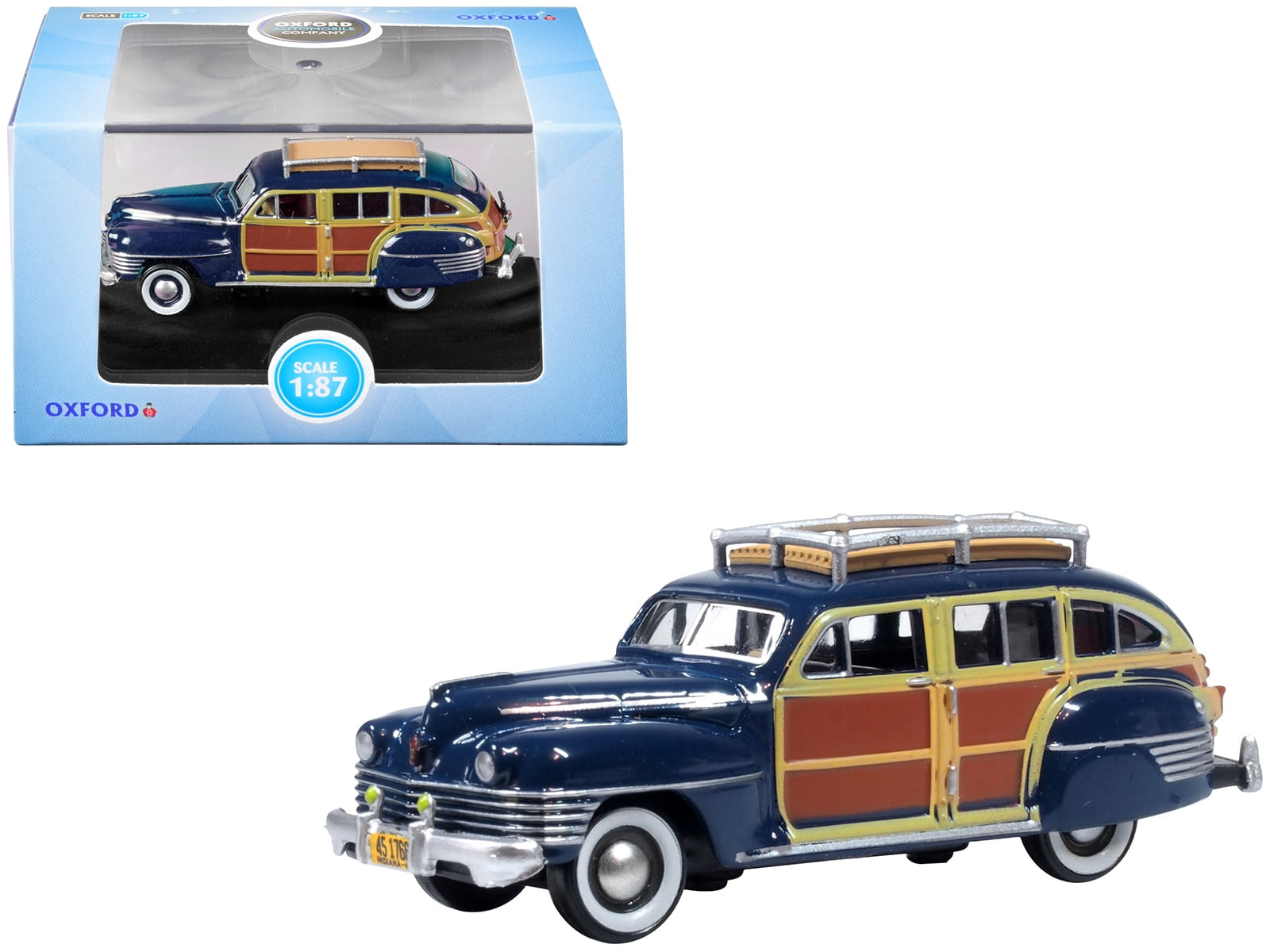 Oxford Diecast 87CB42002 1942 Chrysler Town & Country Wagon Sea Blue HO Gauge