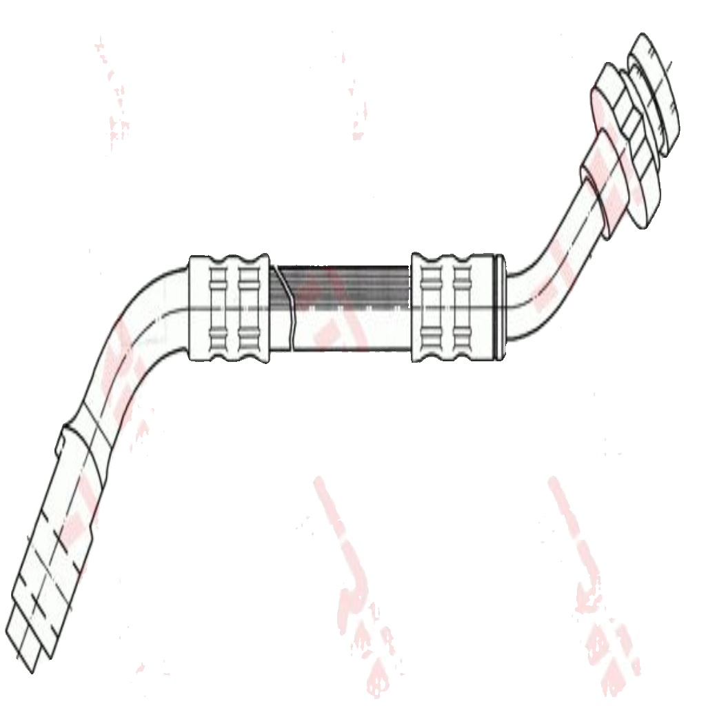 Flexible brake hose with internal thread PHD294 TRW for NISSAN FORD