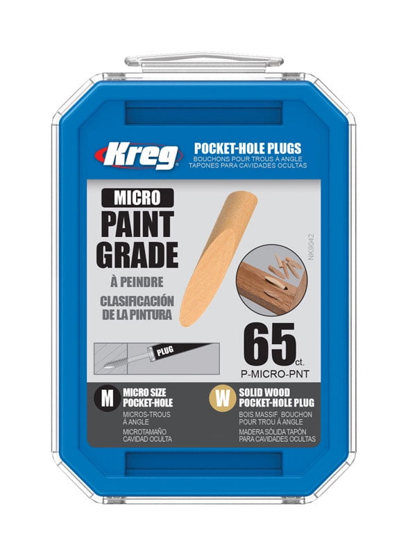 Kreg P-MICRO-PNT Kreg Paint Grade Micro Pocket Plugs - qty 65
